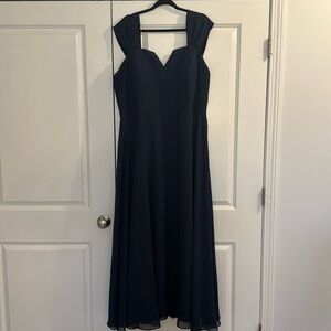 Lightly used bridesmaids dress; JJ’s House; Dark Navy